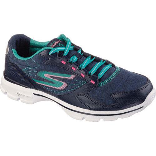 Women's Skechers GOwalk 3 Compete Sneaker Navy/Aqua
