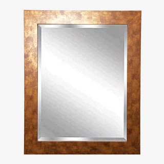 (^ ^)// American-made Rayne Gold/ Copper Stone Wall Mirror