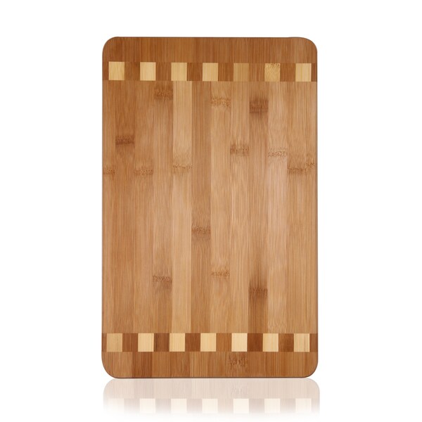 Adeco 100-percent Natural Bamboo 0.7-inch Thick Chopping Board 