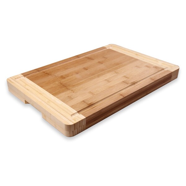 Adeco 100-percent Natural Bamboo 1.44-inch thick Chopping Board 