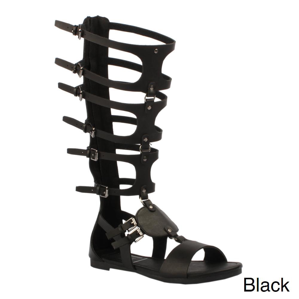 Jacobies Women's 'Roma-11' Knee-high Gladiator Sandals - Overstock ...