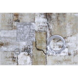 (^ ^)// Giovanni Russo 'Alphanumeric' Hand-painted Canvas Art