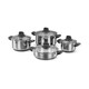 Korkmaz Stranda Capsulated Cookware with Tempered Glass Lid - 4 Piece
