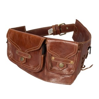 Genuine Leather Brown Travel Utility Belt (India)-Image