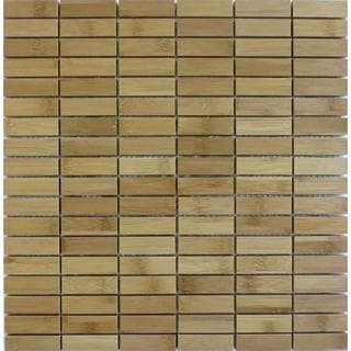 Low Price Harvest Bamboo Mosaics Light Columbian Roast Stacked Tile