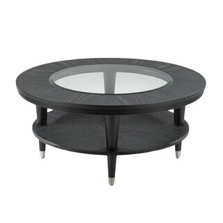 See Reviews Overton Round Black Cocktail Table