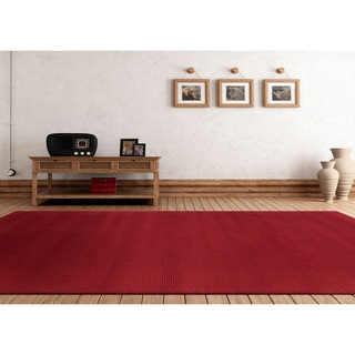 --->  Hand-loomed Dalton Casual Solid Wool Area Rug (6' x 9')