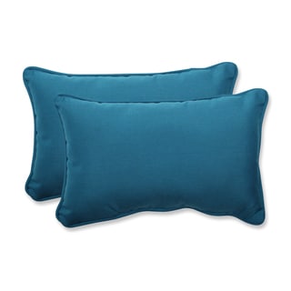 Pillow Perfect Outdoor Veranda Turquoise Rectangular Throw