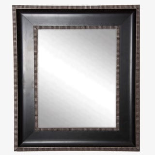 Low Price USA Made Rayne Parma Black with Silver Cage Trim Wall Mirror