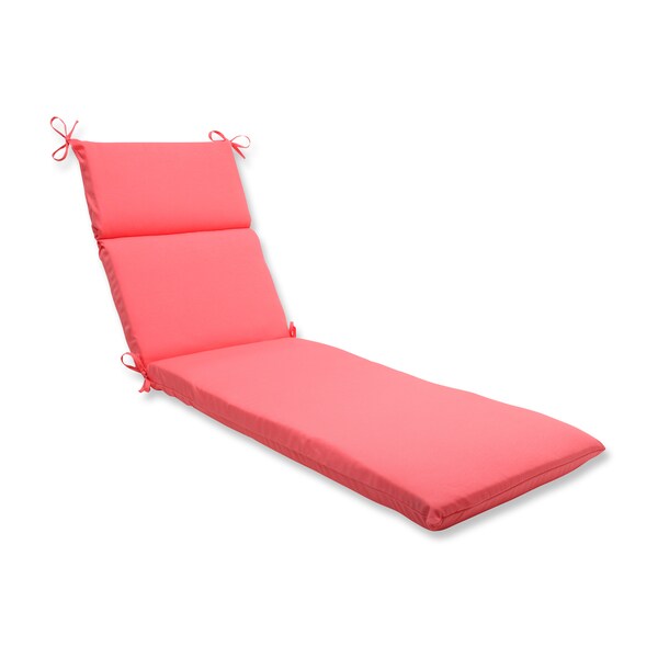 Pillow Perfect Outdoor Pink Chaise Lounge Cushion 16130342