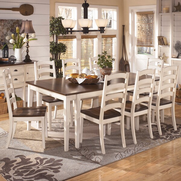 Signature Design by Ashley &#039;Whitesburg&#039; White and Brown Dining Room