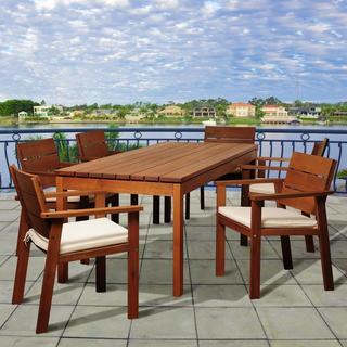 Hot Deal Susan 7-piece Wood Outdoor Dining Set