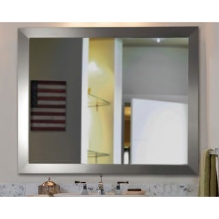 (^ ^)// USA Made Rayne Modern Stainless Silver Wall Mirror