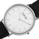 August Steiner Men's Frankford Ultra-Slim Japanese Quartz Leather Strap Watch