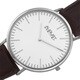August Steiner Men's Conrad Ultra-Slim Japanese Quartz Leather Strap Watch