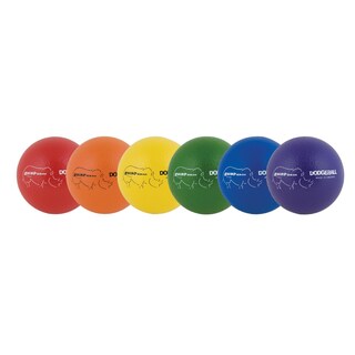 Champion Sports Rhino Skin Dodgeball Set of 6 - Purple, Blue, Red, Orange, Green, Yellow-Image