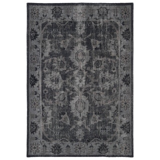 Buy Cheap Hand-Knotted Vintage Replica Black Wool Rug (9'0 x 12'0)