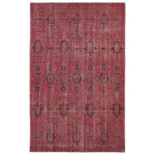 --->  Hand-Knotted Vintage Replica Red Wool Rug (8'0 x 10'0)