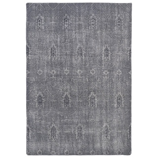 See Reviews Hand-Knotted Vintage Replica Grey Wool Rug (8'0 x 10'0)