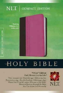 Holy Bible: New Living Translation, Pink Brown Leatherlike, Philippians 4:13 (Paperback)