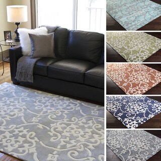 @@@ >  Hand-tufted Floral Contemporary Area Rug (9' x 13')