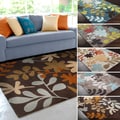 Hand-Tufted Floral Contemporary Area Rug-(3'6 x 5'6)
