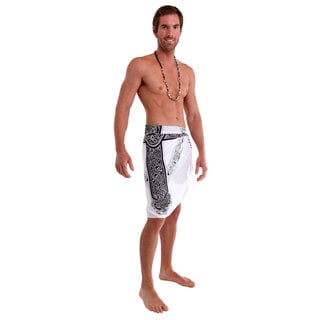 Men's White Celtic Cross Sarong (Indonesia)-Image