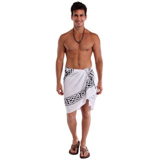 Men's Black/ White Horses Celtic Sarong (Indonesia)-Image