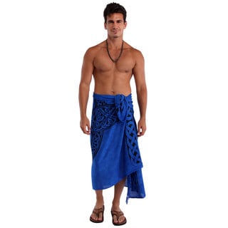 Men's Royal Blue Celtic Cross Sarong (Indonesia)