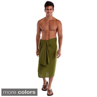 Men's Solid-color Wraparound Sarong (Indonesia)-Image