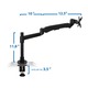 Mount-It! Expandable Articulating Desk Mount Quick Release Spring Arm