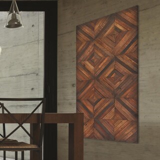 (>_<)  Olivia Salazar 'Chevron Stripes' Wood Wall Art