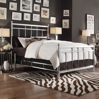 ###  INSPIRE Q Bella King-size Contemporary Silver Chrome Bed