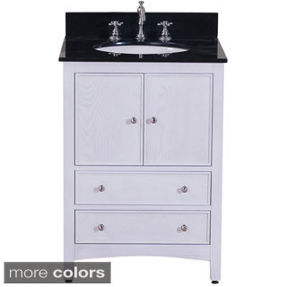Low Price Avanity Westwood 24-inch Single Vanity in White Washed Finish with Sink and Top
