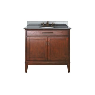 (_ _ ) Avanity Madison 36-inch Single Vanity in Tobacco Finish with Sink and Top