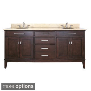 For sale Avanity Madison 72-inch Double Vanity in Light Espresso Finish with Dual Sinks and Top