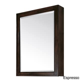 Find Cheap Price Avanity Madison 28-inch Beveled Mirror Cabinet in Light Espresso Finish
