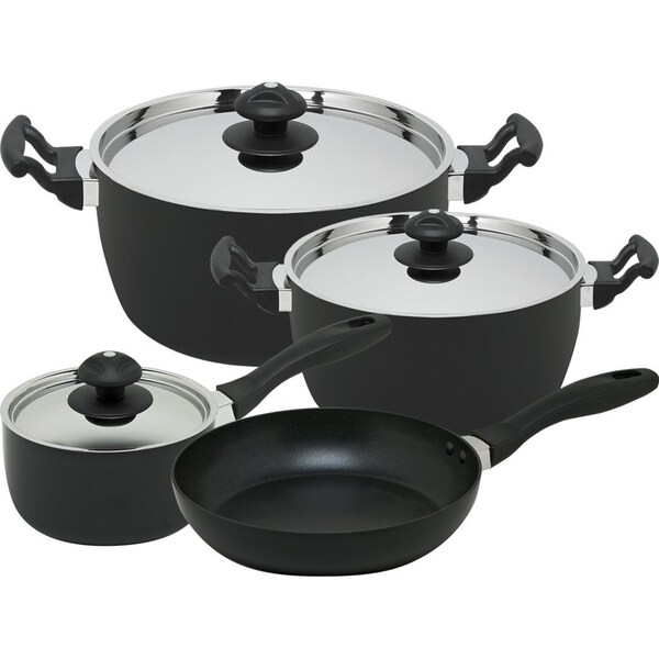 Magefesa Futura Black Aluminum 7-piece Cookware Set