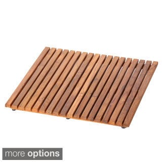 (>_<)  Le Spa Hand-sanded Teak Floor Mat