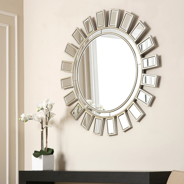 ABBYSON LIVING 'Sunburst' Round Wall Mirror Overstock Shopping