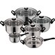 Priminute Monterrey Stainless Steel 12 pieces Cookware Set
