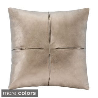 Price Aquify Madison Park Metallic Faux Leather Decorative Accent Pillow - Multiple Options