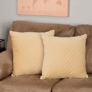 Low Price Madison Park Cotton Velvet Decorative Accent Pillows (Set of 2) - Multiple Sizes