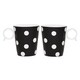 Freshness Mix & Match Dots Black 12-ounce Mug Set