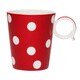 Freshness Mix & MatchDots Red and White 12-ounce Mug Set