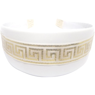 Crawford Corner Shop White/ Gold Geometric-print Headband-Image