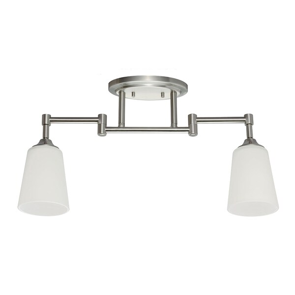 Track 2-light Brushed Nickel Lighting Kit