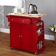 Simple Living Red Sonoma Kitchen Cart