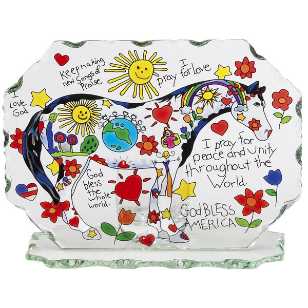 Joan Baker 'Children's Prayer Pony' Glass Candleware
