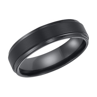 Cambridge Black Tungsten Carbide 6mm Comfort-fit Wedding Band